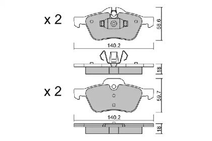 Комплект тормозных колодок AISIN BPMB-1010